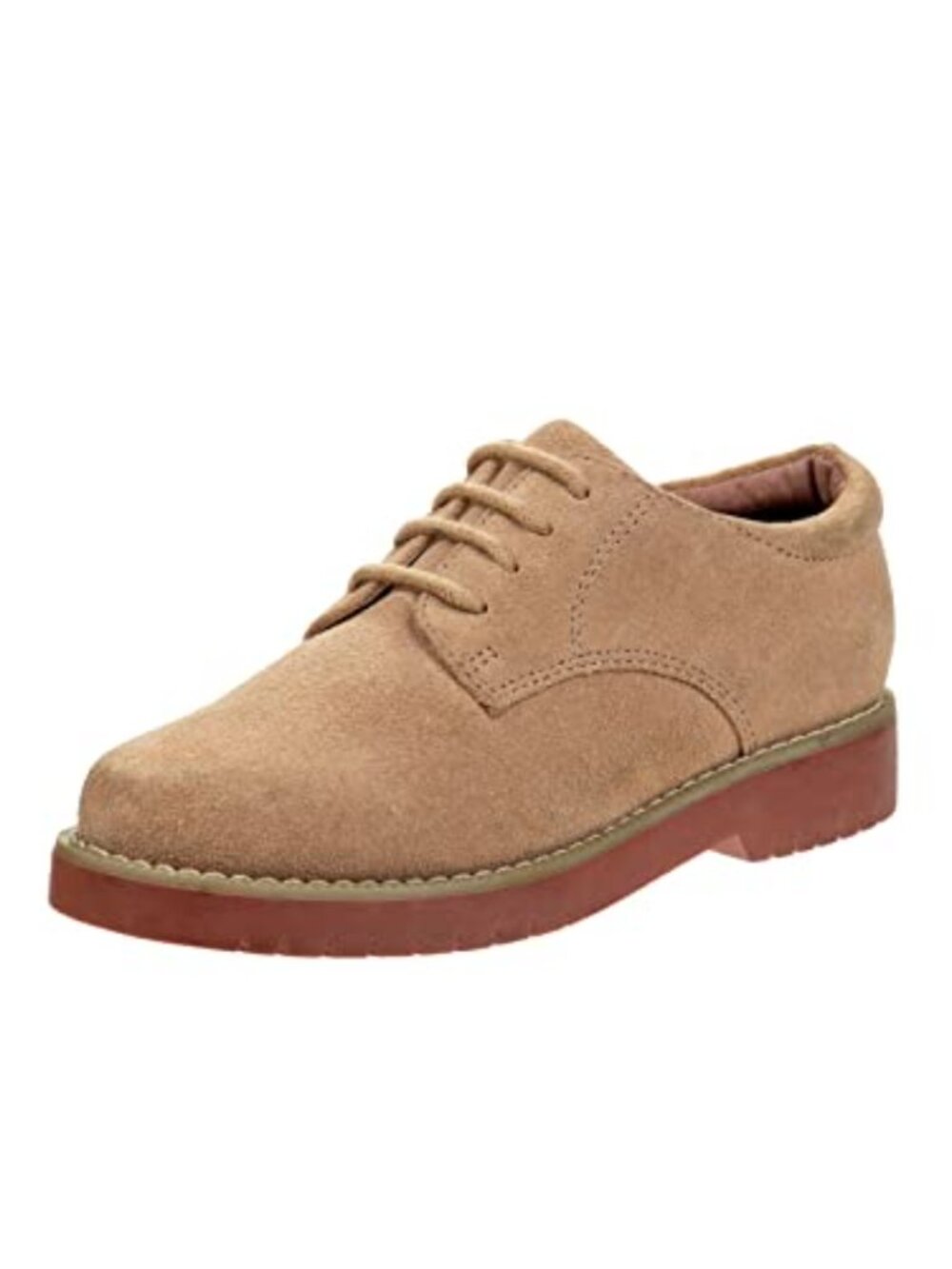 Mens Leather Oxford Work Shoe Cushioned Lace-Up Business Casual